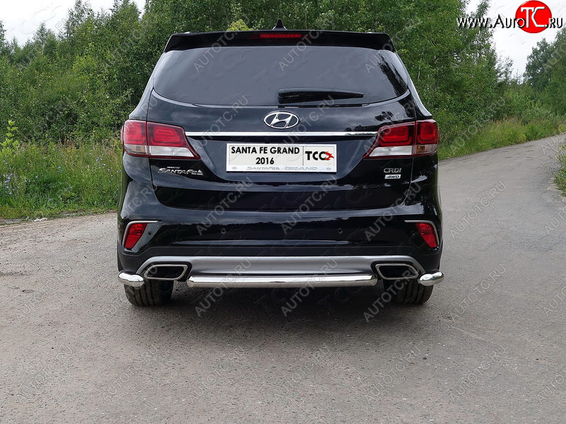 12 299 р. Защита задняя (центральная 60,3 мм) ТСС Тюнинг  Hyundai Santa Fe  DM (2015-2019) рестайлинг (центральная)  с доставкой в г. Королёв