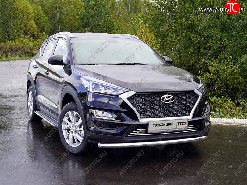 17 999 р. Защита переднего бампера нижняя d60,3 мм ТСС Тюнинг Hyundai Tucson TL рестайлинг (2018-2021) (нержавейка)  с доставкой в г. Королёв