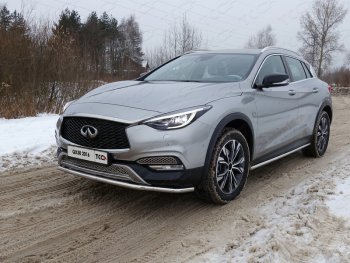 Защита порогов труба d42,4 мм ТСС Тюнинг INFINITI (Инфинити) QX30 (КуХ30)  H15E (2016-2020) H15E ()