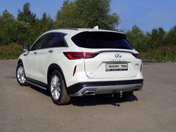 Защита заднего бампера (уголки, d42,4 мм) TCC INFINITI Qx50 J55 (2017-2022)