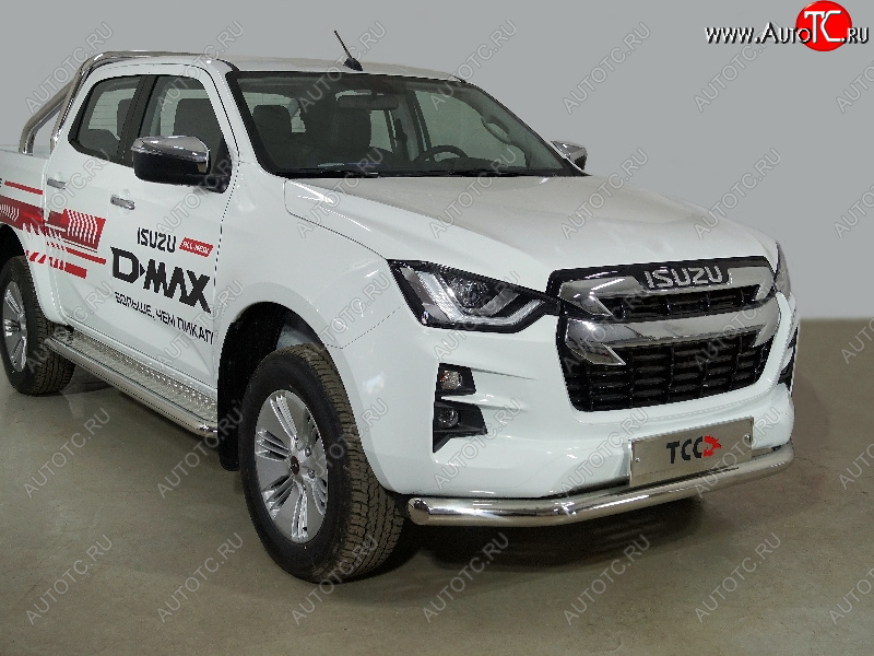 21 899 р. Защита переднего бампера нижняя d76,1 мм ТСС Тюнинг  Isuzu D-Max  RG (2020-2023) DoubleCab (нержавейка)  с доставкой в г. Королёв