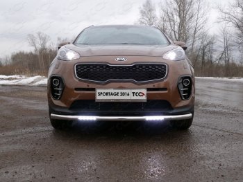 Защита переднего бампера нижняя с ДХО 60,3 мм ТСС Тюнинг KIA (КИА) Sportage (Спортаж)  4 QL (2016-2018) 4 QL дорестайлинг ()