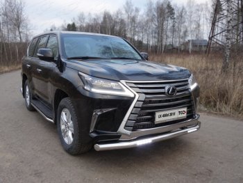 44 999 р. Защита переднего бампера нижняя с ДХО 76,1 мм ТСС Тюнинг Lexus LX450d J200 2-ой рестайлинг (2015-2022) (нержавейка)  с доставкой в г. Королёв. Увеличить фотографию 1