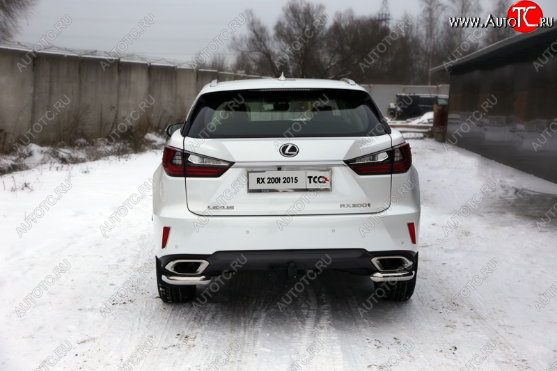 19 999 р. Защита заднего бампера (кроме F-Sport, уголки, d60,3 мм) TCC Lexus RX 270 AL20 дорестайлинг (2015-2019)  с доставкой в г. Королёв