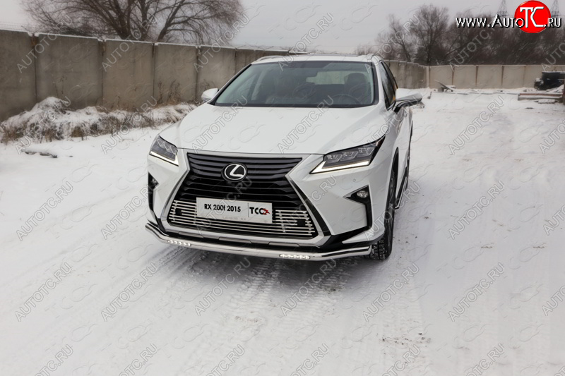 41 999 р. Защита переднего бампера нижняя с ДХО 60,3 мм ТСС Тюнинг Lexus RX350 AL10 рестайлинг (2012-2015) (нержавейка)  с доставкой в г. Королёв