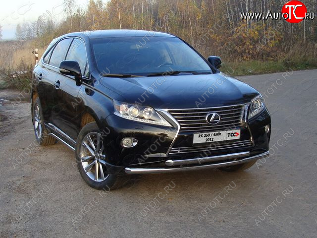 29 999 р. Защита переднего бампера нижняя 60,3*60,3 мм ТСС Тюнинг  Lexus RX350  AL10 (2012-2015) рестайлинг (нержавейка)  с доставкой в г. Королёв