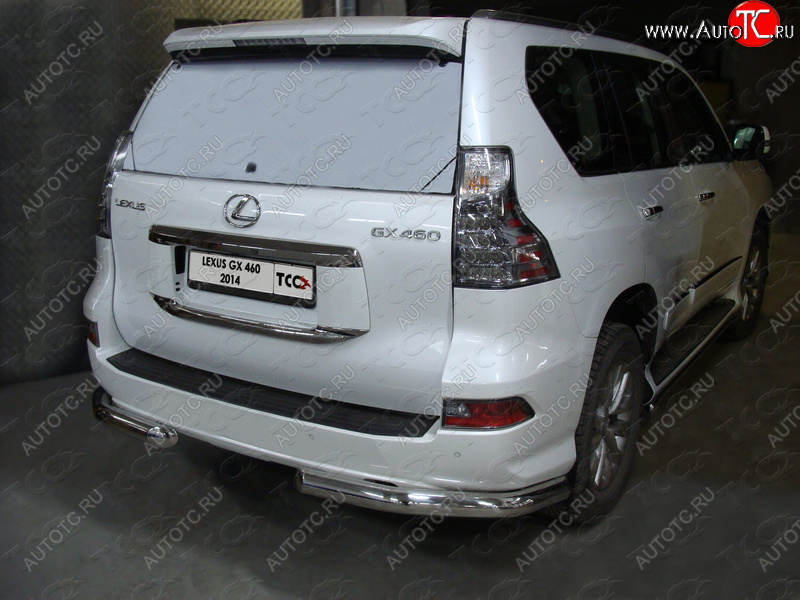 27 999 р. Защита задняя (уголки, нержавейка 76,1 мм) ТСС Тюнинг  Lexus GX460  J150 (2013-2019) 1-ый рестайлинг  с доставкой в г. Королёв