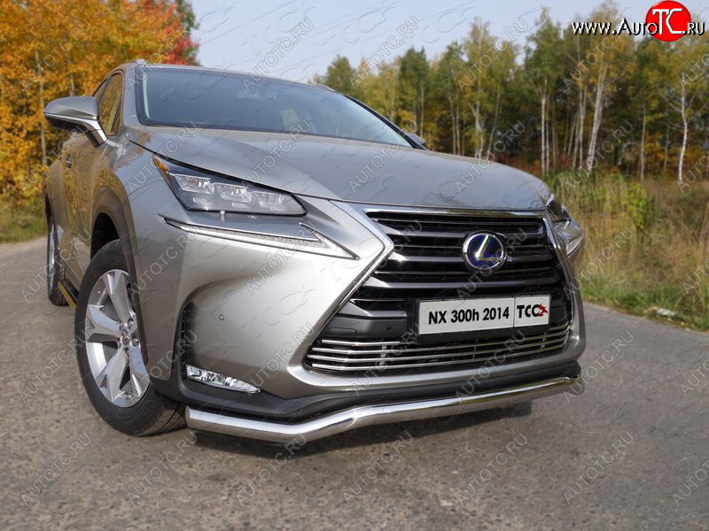 22 599 р. Защита переднего бампера кенгурин 60,3 мм кроме F-Sport ТСС Тюнинг Lexus NX200 Z10 дорестайлинг (2014-2017) (нержавейка)  с доставкой в г. Королёв