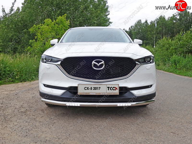 38 949 р. Защита переднего бампера нижняя с ДХО 60,3 мм ТСС Тюнинг  Mazda CX-5  KF (2016-2025) (нержавейка)  с доставкой в г. Королёв