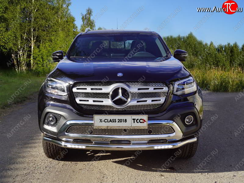 33 999 р. Защита переднего бампера нижняя с ДХО 60,3 мм ТСС Тюнинг  Mercedes-Benz X class  W470 (2017-2020) (нержавейка)  с доставкой в г. Королёв