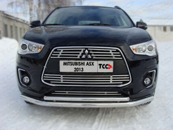 Нижняя декоративная вставка в бампер ТСС Тюнинг Mitsubishi (Митсубиси) ASX (АСХ) (2013-2016) 1-ый рестайлинг ()