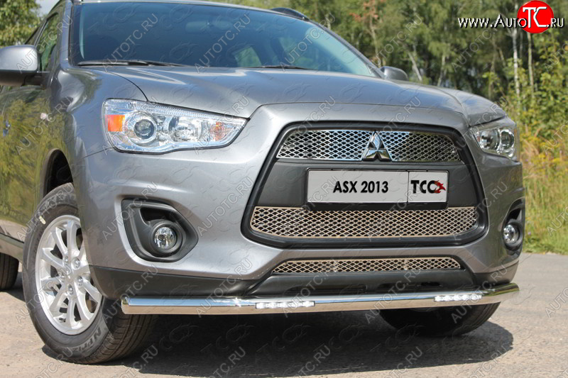 33 999 р. Защита переднего бампера нижняя с ДХО 60,3 мм ТСС Тюнинг Mitsubishi ASX 1-ый рестайлинг (2013-2016) (нержавейка)  с доставкой в г. Королёв