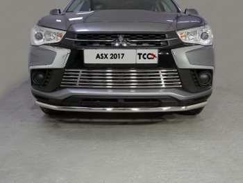 Нижняя декоративная вставка в бампер ТСС Тюнинг Mitsubishi (Митсубиси) ASX (АСХ) (2017-2020) 2-ой рестайлинг ()