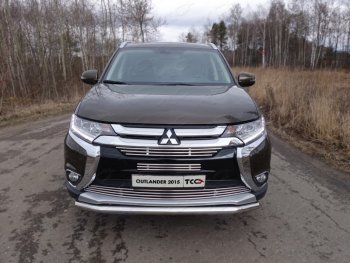 Защита передняя нижняя короткая 60,3 мм ТСС Тюнинг Mitsubishi Outlander GF 2-ой рестайлинг (2015-2018) ()