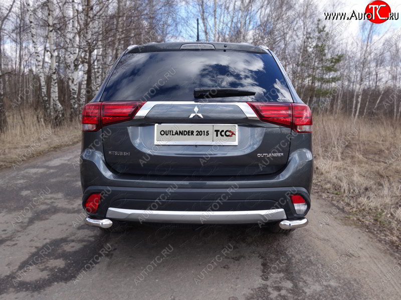 22 999 р. Защита заднего бампера (уголки, d60,3 мм) TCC Mitsubishi Outlander GF 2-ой рестайлинг (2015-2018)  с доставкой в г. Королёв