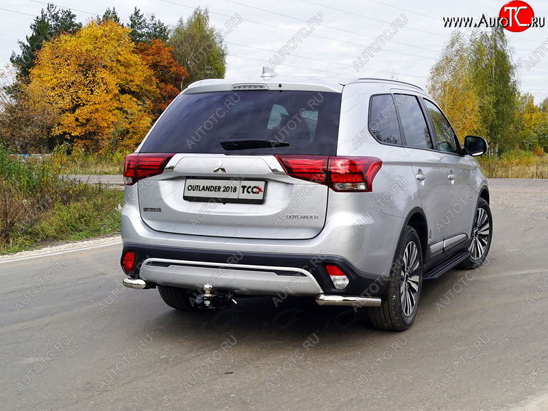 22 999 р. Защита заднего бампера (уголки, d60,3 мм) TCC Mitsubishi Outlander GF 3-ий рестайлинг (2018-2022)  с доставкой в г. Королёв