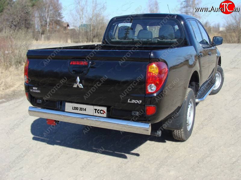 13 949 р. Защита задняя (центральная 120х60 мм) ТСС Тюнинг  Mitsubishi L200  4 (2013-2016)  рестайлинг (центральная)  с доставкой в г. Королёв