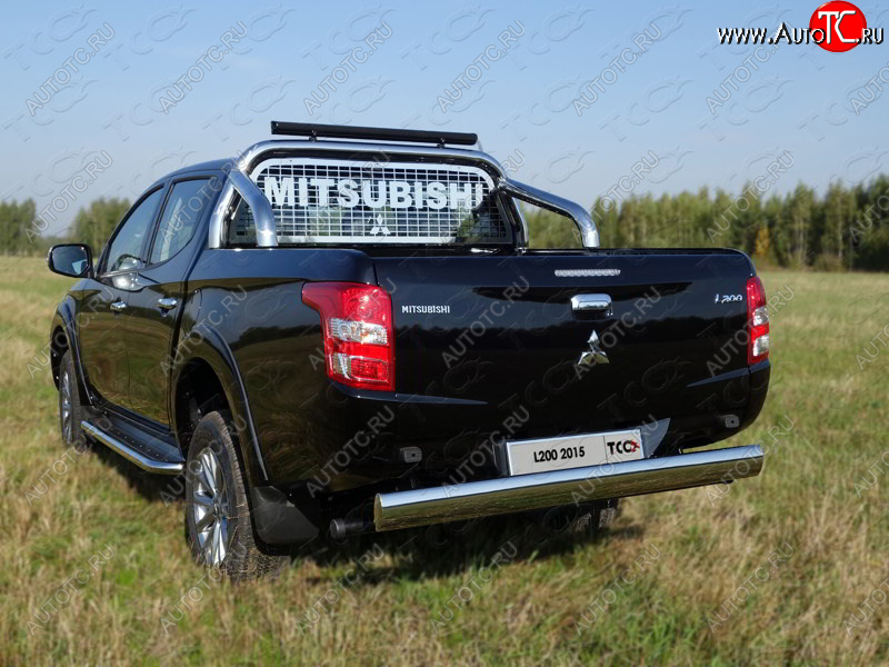 18 549 р. Защита задняя (центральная 120х60 мм) ТСС Тюнинг  Mitsubishi L200  5 KK,KL (2015-2019) дорестайлинг (центральная)  с доставкой в г. Королёв