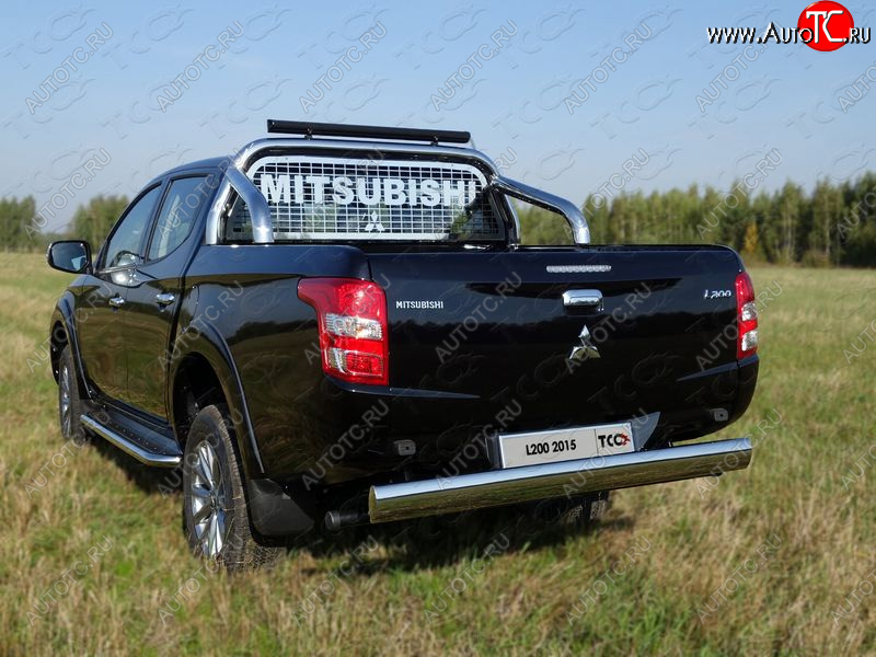 18 999 р. Защита задняя (центральная 120х60 мм) ТСС Тюнинг Mitsubishi L200 5 KK,KL рестайлинг (2018-2022) (центральная)  с доставкой в г. Королёв