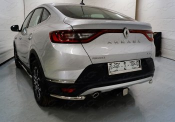 Защита заднего бампера (уголки, d42,4 мм) TCC Renault Arkana (2019-2025)