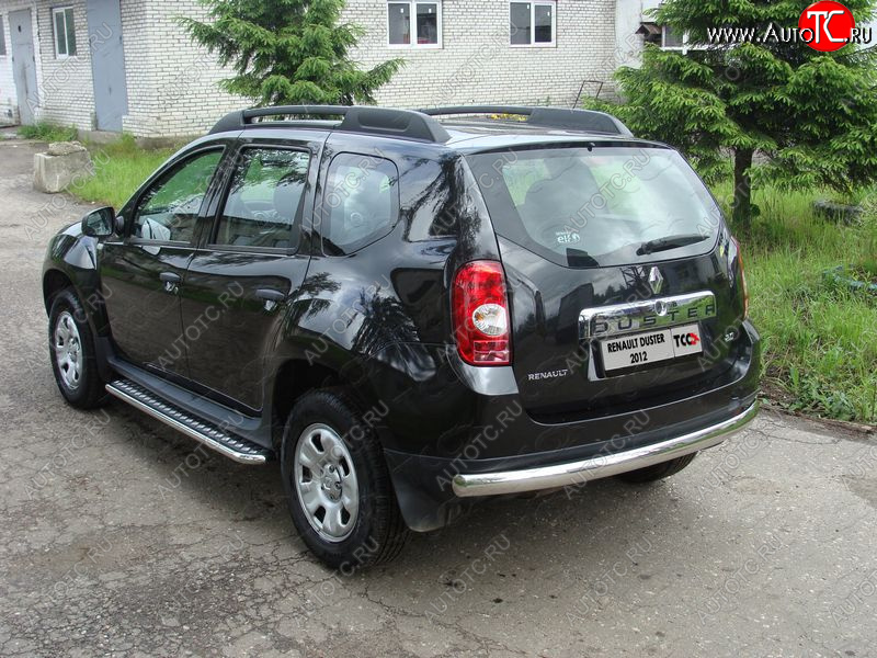 20 699 р. Защита задняя (овальная длинная 75х42 мм) ТСС Тюнинг Renault Duster HS дорестайлинг (2010-2015) (овальная длинная)  с доставкой в г. Королёв