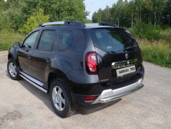 Защита задняя (нержавейка 60,3 мм) ТСС Тюнинг Renault Duster HS дорестайлинг (2010-2015)