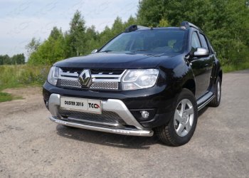 Защита переднего бампера нижняя с ДХО 60,3 мм ТСС Тюнинг Renault (Рено) Duster (Дастер)  HS (2015-2021) HS рестайлинг ()