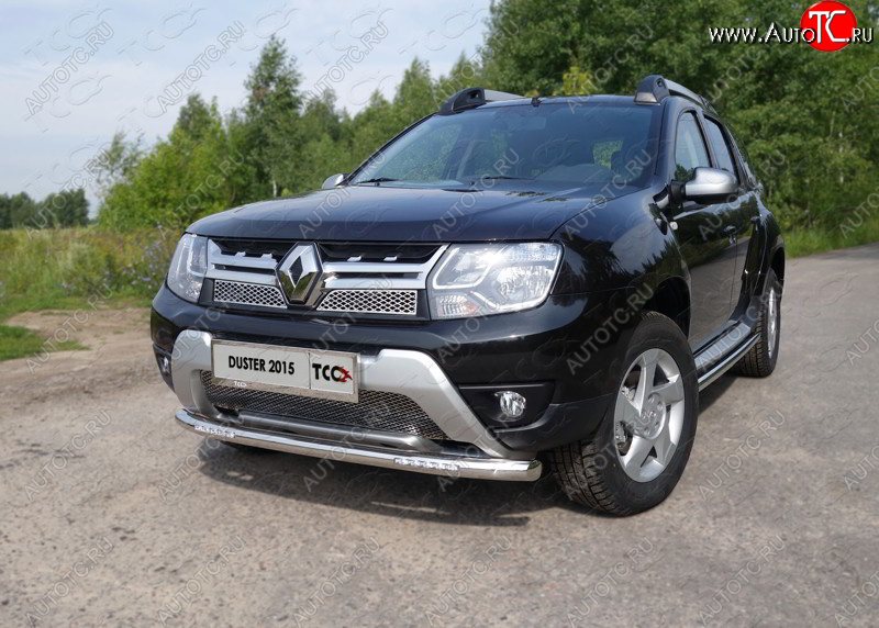 30 999 р. Защита переднего бампера нижняя с ДХО 60,3 мм ТСС Тюнинг  Renault Duster  HS (2015-2021) рестайлинг (нержавейка)  с доставкой в г. Королёв