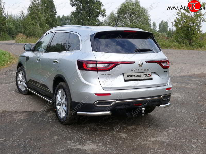 18 699 р. Защита заднего бампера (уголки, d60,3 мм) TCC Renault Koleos 2 (2016-2025)  с доставкой в г. Королёв