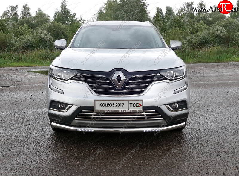 34 649 р. Защита переднего бампера нижняя с ДХО 60,3 мм ТСС Тюнинг Renault Koleos 2 (2016-2024) (нержавейка)  с доставкой в г. Королёв