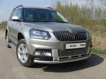 Защита переднего бампера нижняя d60,3 мм ТСС Тюнинг Skoda (Шкода) Yeti (Ети) (2013-2018) ()