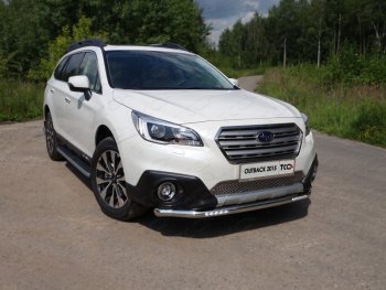 Защита переднего бампера нижняя с ДХО 60,3 мм ТСС Тюнинг Subaru (Субару) Outback (Аутбэк)  BS/B15 (2014-2018) BS/B15 дорестайлинг универсал ()