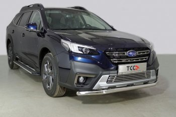 Защита переднего бампера нижняя d60,3 мм ТСС Тюнинг Subaru Outback BT универсал (2019-2025) ()