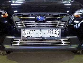 4 999 р. Нижняя декоративная вставка в бампер ТСС Тюнинг  Subaru XV  GT/G24 (2017-2021) дорестайлинг (d 12 мм)  с доставкой в г. Королёв. Увеличить фотографию 1