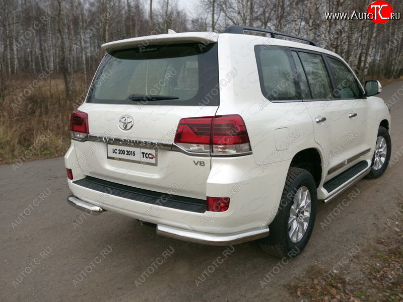 20 999 р. Защита задняя (уголки, нержавейка 76,1 мм) ТСС Тюнинг  Toyota Land Cruiser Prado  J150 (2013-2017) 1-ый рестайлинг  с доставкой в г. Королёв