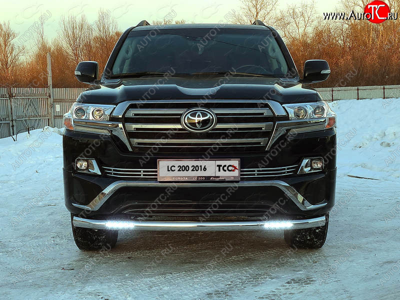 47 999 р. Защита переднего бампера нижняя с ДХО 76,1 мм ТСС Тюнинг  Toyota Land Cruiser  200 (2015-2021) 2-ой рестайлинг (EXECUTIVE)  с доставкой в г. Королёв