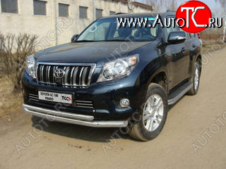 38 949 р. Защита переднего бампера нижняя d76,1*50,8 мм ТСС Тюнинг  Toyota Land Cruiser Prado  J150 (2009-2013) дорестайлинг (нержавейка)  с доставкой в г. Королёв