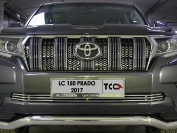 Нижняя декоративная вставка в бампер ТСС Тюнинг Toyota (Тойота) Land Cruiser Prado (Лэнд)  J150 (2017-2020) J150 2-ой рестайлинг ()