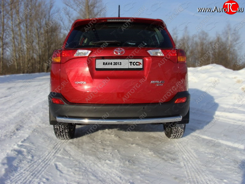 36 999 р. Защита задняя (центральная нержавейка 60,3 мм) ТСС Тюнинг  Toyota RAV4  XA40 (2012-2015) 5 дв. дорестайлинг  с доставкой в г. Королёв