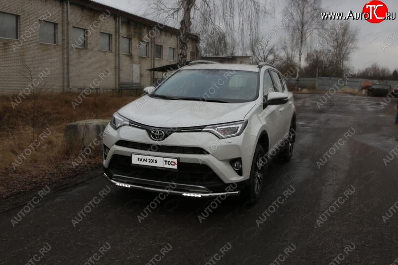 40 999 р. Защита переднего бампера нижняя с ДХО 60,3 мм ТСС Тюнинг  Toyota RAV4  XA40 (2015-2019) 5 дв. рестайлинг (нержавейка)  с доставкой в г. Королёв