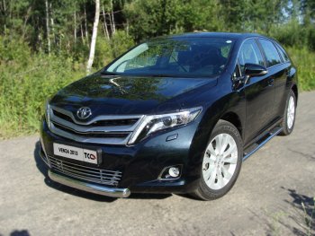 Защита переднего бампера овальная 75х42 мм ТСС тюнинг Toyota (Тойота) Venza (Венза)  GV10 (2012-2016) GV10 рестайлинг ()