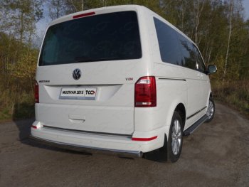 25 499 р. Защита заднего бампера (овальная, d75х42 мм) TCC Volkswagen Multivan T6 дорестайлинг (2016-2019)  с доставкой в г. Королёв. Увеличить фотографию 1