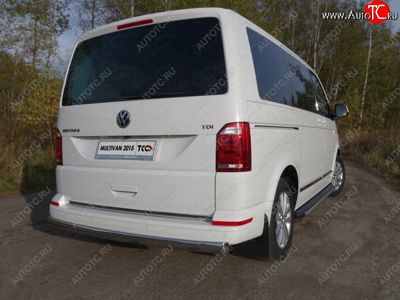 25 499 р. Защита заднего бампера (овальная, d75х42 мм) TCC Volkswagen Multivan T6 дорестайлинг (2016-2019)  с доставкой в г. Королёв