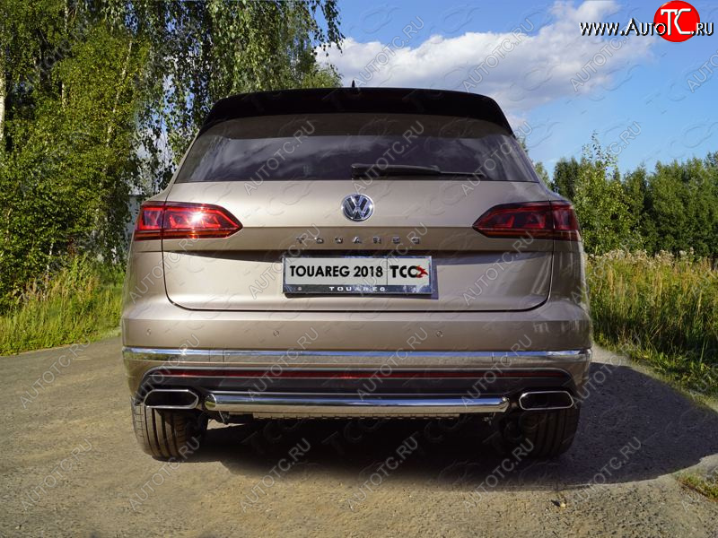 18 699 р. Защита задняя (нержавейка 60,3 мм) ТСС Тюнинг Volkswagen Touareg CR (2018-2025)  с доставкой в г. Королёв