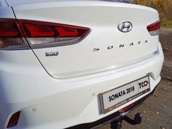 Накладка на заднюю дверь ТСС Тюнинг Hyundai Sonata LF рестайлинг (2017-2019)  (Лист шлифованный)