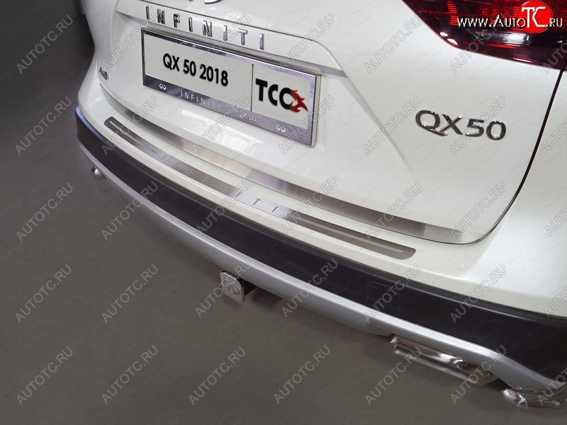 2 149 р. Накладка на заднюю дверь, ТСС Тюнинг  INFINITI Qx50  J55 (2017-2022) (Лист шлифованный)  с доставкой в г. Королёв