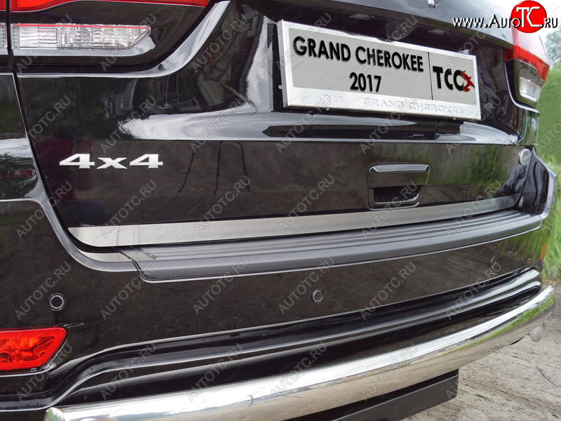 2 149 р. Накладка на заднюю дверь, ТСС Тюнинг  Jeep Grand Cherokee  WK2 (2013-2018) 1-ый рестайлинг (Лист шлифованный)  с доставкой в г. Королёв