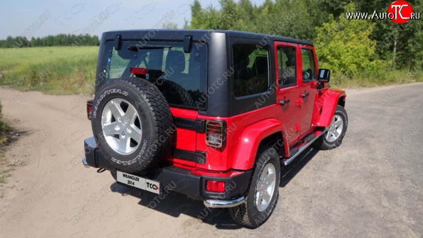 5 349 р. Накладки на задний бампер, ТСС Тюнинг  Jeep Wrangler  JK (2007-2018) (декоративные)  с доставкой в г. Королёв