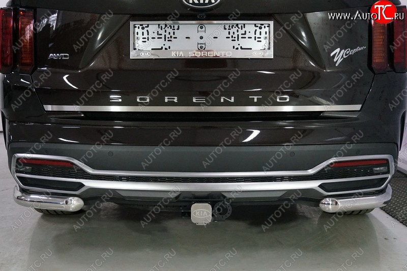 2 349 р. Накладка на заднюю дверь, ТСС Тюнинг  KIA Sorento  MQ4 (2020-2022) (лист шлифованный)  с доставкой в г. Королёв