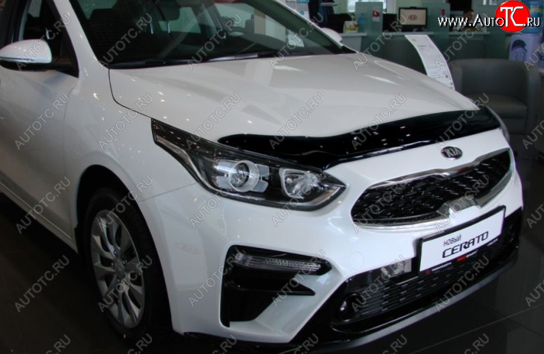 3 199 р. Дефлектор капота SIM KIA Cerato 4 BD дорестайлинг седан (2018-2021)  с доставкой в г. Королёв